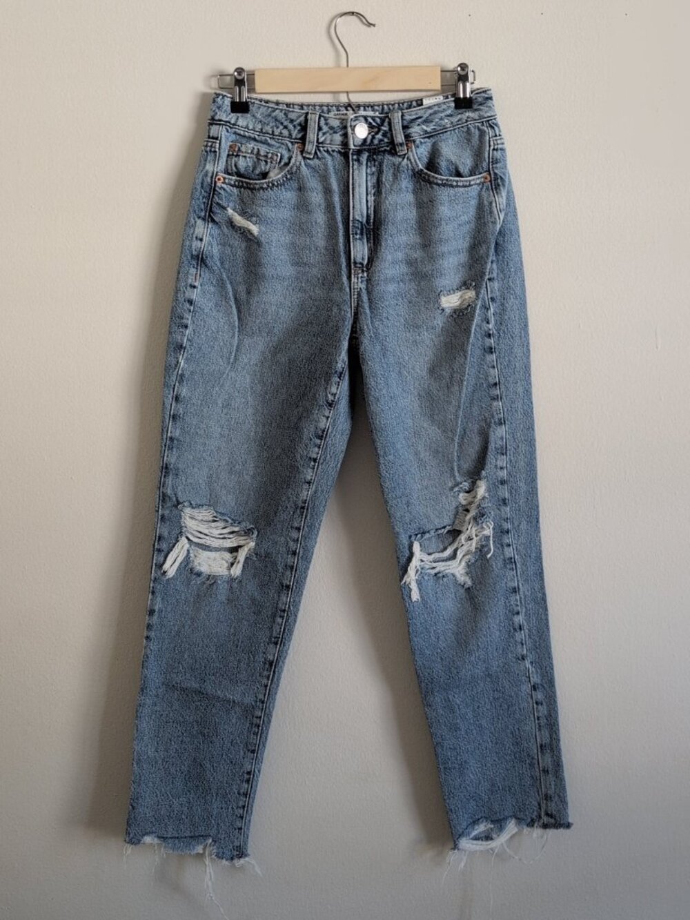 Garage Distressed Mom Jeans